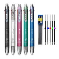 ปากกาหลากสีปากกาลูกลื่นหลายสีมี5ปากกาลูกลื่นสี1ดินสอกด6สีปากกาอเนกประสงค์สำนักงานอุปกรณ์การเรียน