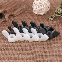 ™❡™ Black White Nylon Wing Nuts Hand Tighten Plastic Butterfly Nut Wingnut M3 M4 M5 M6 M8 M10 M12