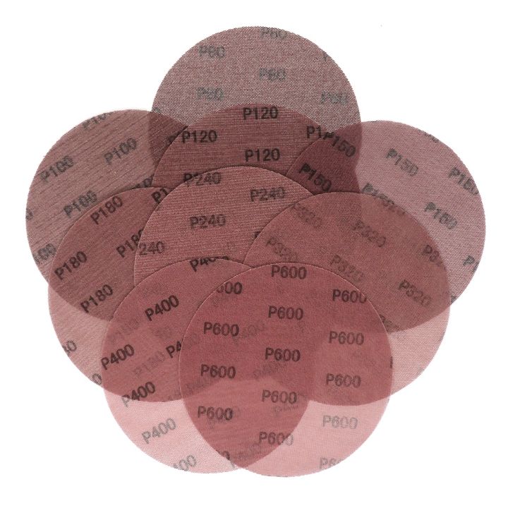 10pcs-9-inch-220mm-mesh-abrasive-hook-and-loop-sand-paper-dust-free-sanding-discs-anti-blocking-dry-grinding-sandpaper-80-to-600-cleaning-tools