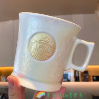 Star⁢$ 2021ครบรอบคลาสสิกเรียบง่ายย้อนยุคสีขาวปลาขนาดทอง Starbuck ของเงือกซีลแก้ว