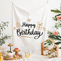 ✲ Ins Hanging Cloth Birthday Theme Tapestry Wall Hanging Birthday Party Room Background Wall Decoration Dorm Bedroom Cloth