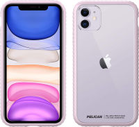 Pelican iPhone 11 Case, Guardian Series – Military Grade Drop Tested – TPU, Polycarbonate Protective Case for Apple iPhone 11 (Clear/Purple)