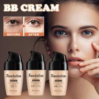 Makeup Liquid Foundation BB Cream Foundation Makeup Base Full Coverage Long-Lasting Moisturizing Face Makeup 30ml Even Skin Tone Light Buildable Neutral Natural Glow Finish easy to use