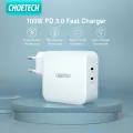 CHOETECH 100W USB Charger power Delivery 3.0 Fast Charger 2 USB C & GaN TechType C Dinding Charger Adaptor. 