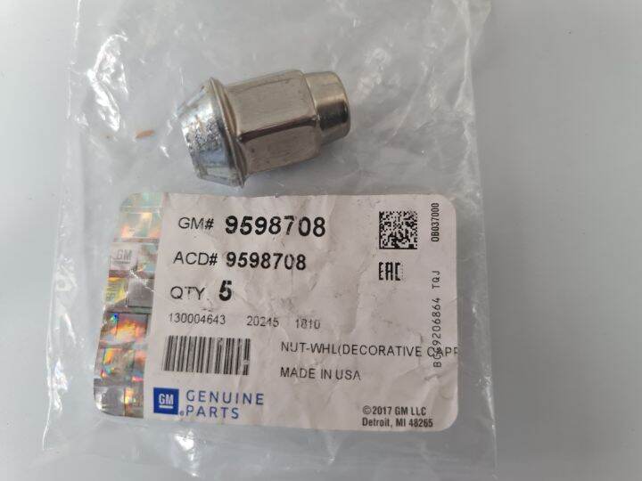 Wheel Lug Nut GM 09598708 Chevrolet Trailblazer Colorado L LT LTX