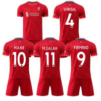 Liverspools F.C.S นิวเจอร์ซีย์21-22 Home No. 11 Salahs No. 4 Virgils FIRMINOS เสื้อฟุตบอลแขนสั้น0000