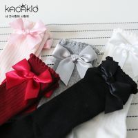 ♠  summer spring new childrens socks girls monochrome striped toddler tube socks baby bowknot cotton mother kids socks princess