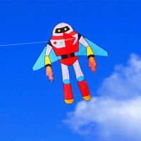 free shipping large robot kite flying Planet soldiers toys handle line child love Astronaut outdoor beach ghost kites factory