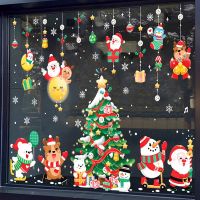 Christmas Wall Window Stickers Merry Christmas Decoration For Home 2022 Christmas Ornaments Xmas Navidad Gift New Year 2023