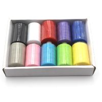 【YD】 Knitting Thread 40 2 Polyester Sewing Machine Accessories Dyed Colorful 10 Roll/Box 800/1000 Yards