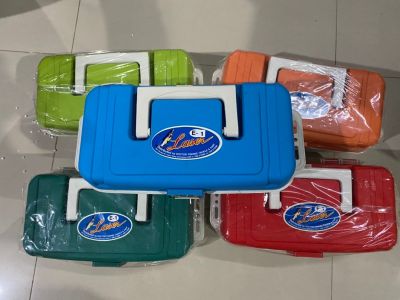 กล่องอเนกประสงค์เลเซอร์ 2 ชั้น Laser Tackle Box E-1 กล่องใส่อุปกรณ์ตกปลา กล่องใส่อุปกรณ์ไก่ชน