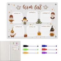 Magnetic Board For Fridge Acrylic Notice Board Magnetic Clear Calendar Board With 6 Colored Markers Gnome Pattern Rewritable Dry Erase Board Reusable Notice Board For Desk Home School frugal