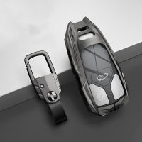 Alloy Car Remote Key Fob Cover Case Holder Shell for Audi A4 B9 A5 A6L A6 S4 S5 S7 8W Q7 4M Q5 TT TTS RS Coupe Styling Keychains