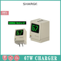 Sharge 67W พอร์ตชาร์จต่อเนื่องหลายช่องเครื่องชาร์จแกลเลียมไนไตรด์คู่หัวชาร์จ GaN