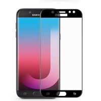 Samsung Galaxy J7กระจกนิรภัยสำหรับแบบมีป้องกันเต็มพื้นที่ของจอภาพติดกาวเต็มรูปแบบใหม่มีปกป้องหน้าจอ2017ฟิล์มป้องกันสำหรับ J7 J730F กระจก SM-J730F