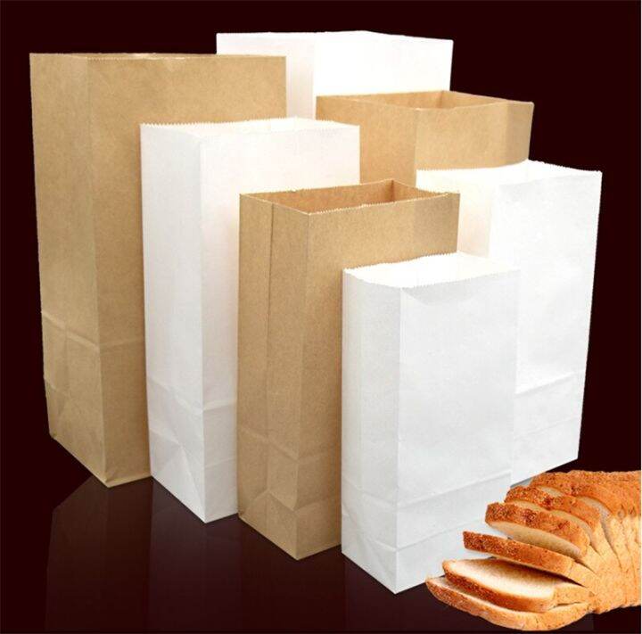 50pcs-white-kraft-paper-bags-food-holiday-gift-for-sandwich-bread-candy-recyclable-party-dry-packaging