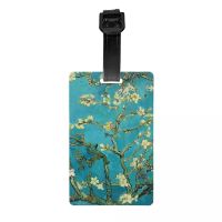 【cw】 Van Gogh Blossoms Luggage Tag Suitcase Silica Gel Accessories Floral Label Tags Name ID ！