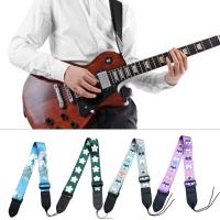 Adjustable Guitar Strap Printed Guitar Shoulder Strap Electric Guitar Shoulder Belt Guitar Accessories for Ukulele Bass