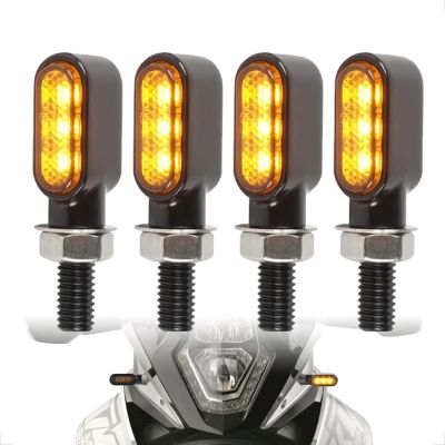 2ชิ้นตัวชี้วัดสัญญาณไฟเลี้ยวรถจักรยานยนต์สำหรับออฟโรด12V เรโทรกะพริบสัญญาณ Amberlamp สัญญาณไฟเลี้ยวโลหะขนาดเล็ก