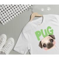 เสื้อยืดลาย น้องหมา PUG ผ้า Cotton  สีสันสดใส ใส่สบาย ลายน่ารักๆ