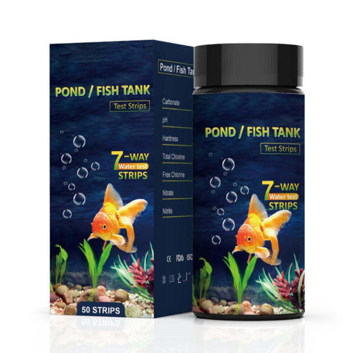 Fish Tank Water Testing Kit 7 in 1 Aquarium Test Kit Spa Testing Strips for Hot Tubs Tester Kit
