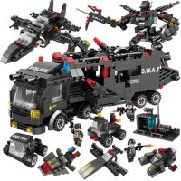 【100%-New】 The Pie Mart City SWAT Truck Building Blocks ชุดเรือ LegoINGLYs Technic DIY อิฐ Playmobil ของเล่นสำหรับชาย Designer