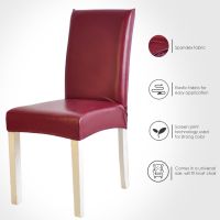 PU Chair Cover Spandex Waterproof Oilproof Chair Cover Stretch Kitchen Seat Case Banquet Hotel Cover housse de chaise Sofa Covers  Slips