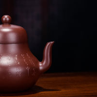 Yixing Purple Clay Teapot Purple Zhuni Meditation Pot Kung Fu Tea Set Ball Hole Teapot 160ml