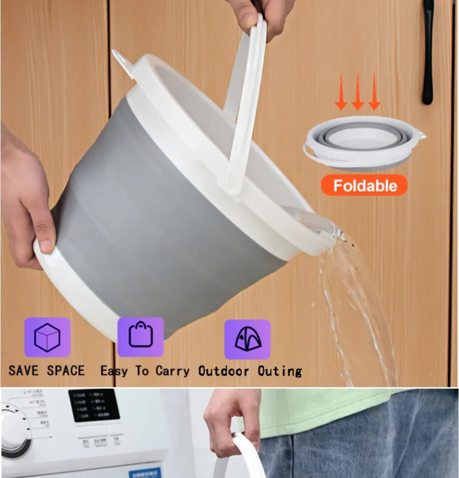 Buckets Folding Mop Bucket Silicone Portable Fishing Storage Basin