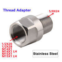 Stainless Steel Thread Adapter 12-28 M14x1 M15x1 to 58-24 For Muzzle Barrel for car Oil Catching Cleaning Device Kits