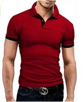 （Ready Stock）? Summer 22 New Sports Fitness Casual Korean Fashion Mens T-Shirt Short Sleeve Slim Polo Shirt YY