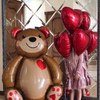 【cw】 Valentine 39;s Day Balloons Siamese Decoration Birthday Confession Gold Anniversary Globos ！