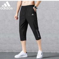 CODhan14416 [S - 5XL] Running Cropped Shorts Mens Sports Jogger Short Pants Quick Dry Seluar Sukan Pendek Tiga Suku 3/4 Lelaki Lutut