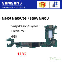 128GB เมนบอร์ดเมนบอร์ดสำหรับ Samsung Galaxy หมายเหตุ9 N960N N960FD N960F N960N N960U ปลดล็อกทำความสะอาด IMEId