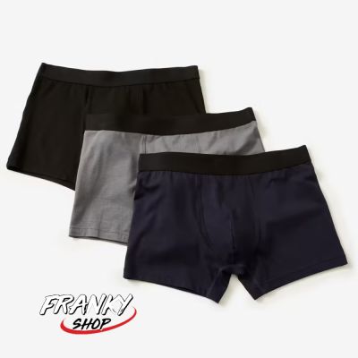 [พร้อมส่ง] กางเกงบ็อกเซอร์ผู้ชายแพ็ค 3 ตัว Boxer Shorts Tri-Pack