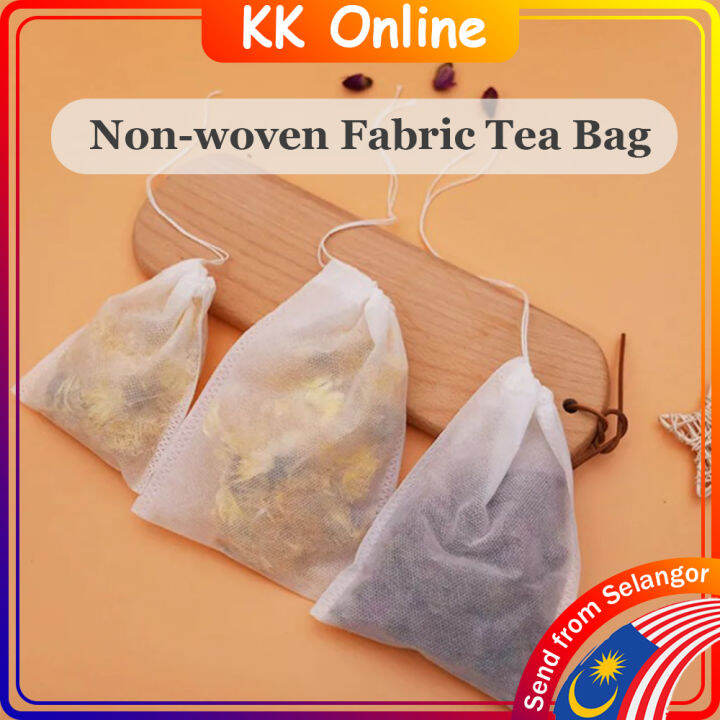 Nonwoven Fabric Tea Bag With String For Herb Soup Filter Bag Lazada