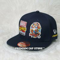 ไอเทมสุดฮอต  พร้อมส่ง ใหม่ หมวกแก๊ปผู้ชาย ลายการ์ตูน MARVEL A BATHING APE BAPE Lelaki Dewasa สไตล์มาเลเซีย sds