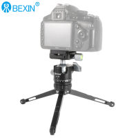 BEXIN หัวลูกบอลขนาดเล็ก dengan 14 Skru untuk อลูมิเนียมอัลลอยด์ Kamera Speedlite MS22ไม้เท้าเซลฟีขาตั้งสามขา Dilipat Ringan