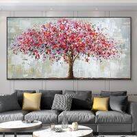 Nordic Life Tree Wall Art โปสเตอร์พิมพ์-ภาพวาดผ้าใบนามธรรมสำหรับห้องนั่งเล่นตกแต่งบ้าน-Cuadros