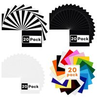 A5HTV Heat Transfer Vinyl Bundle: 20Pack 12X10Inch Iron on Vinyl for T-Shirt, Heat Transfer Vinyl