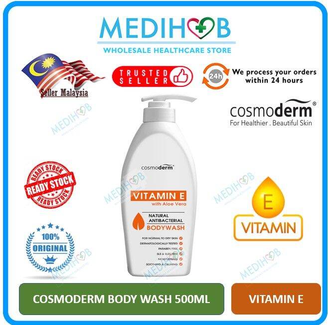 Cosmoderm Vitamin E Shower Body Wash 500ml | Lazada