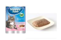 (ยกโหล) Snappy tom อาหารแมว อาหารเปียกแมว ขนาด 85g (โหล 12 ซอง)