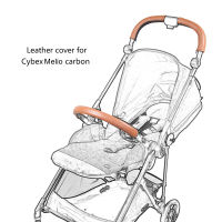 ใหม่ PU หนัง Handle Cover เหมาะสำหรับ Cybex Melio Carbon รถเข็นเด็ก Pram Bumber แขนกรณี Armrest Cover รถเข็นเด็กอุปกรณ์เสริม