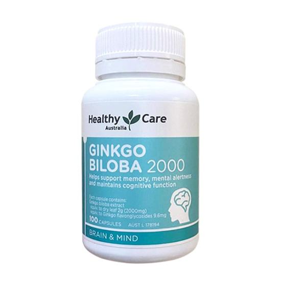 Viên uống bổ não healthy care ginkgo biloba 2000mg 100 viên tăng tuần hoàn - ảnh sản phẩm 1