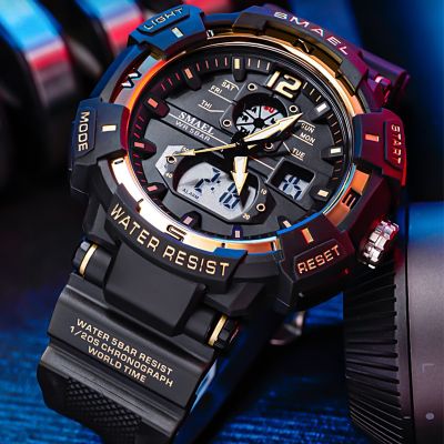 （A Decent035）TopLuxury MenWatch DigitalElectronic GQuartz WristwatchesSwimming ShockFitness