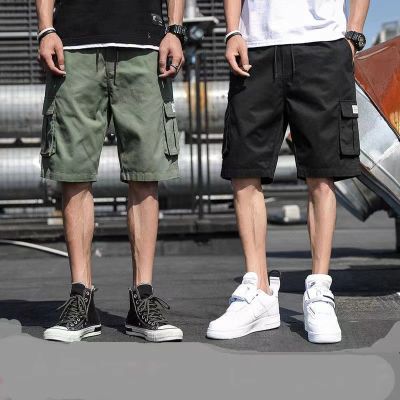 กางเกงขาสั้นสุดเเนว Workwear กางเกงขาสั้นผู้ชายฤดูร้อนเทรนด์ใหม่หลวมกางเกงลำลอง ส่งฟรี