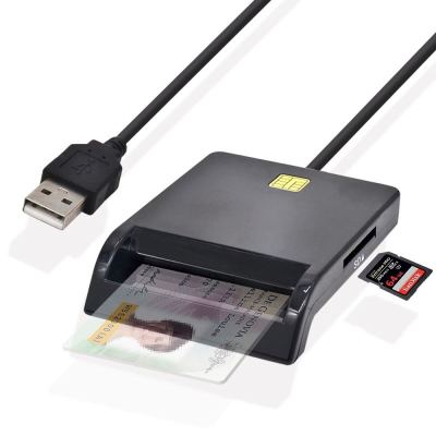 【Hot Sale🥇】USB ซิมเครื่องอ่านการ์ดอัจฉริยะสำหรับบัตรธนบัตรเครื่องอ่านการ์ด EMV TF MMC USB-CCID ISO 7816สำหรับ Windows 7 8 10 Linux OS,คืนได้ภายใน7วัน