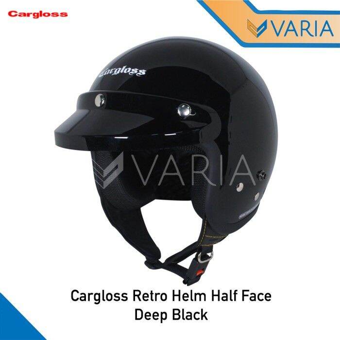 Cargloss Helm Retro Half Face Ghotic Army I Deep Black Lazada Indonesia