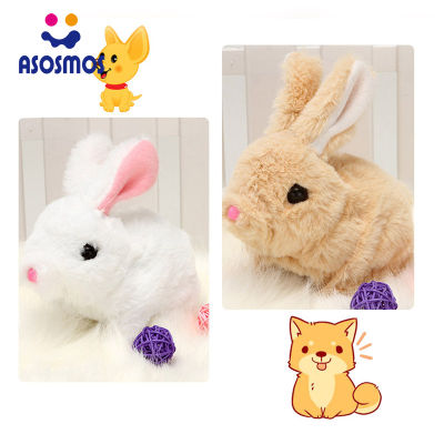 ASM Electric Plush Rabbit Toy Stuffed Bunny Interactive Soft Bunny Toy Mumble Walking Baby Educational Toy