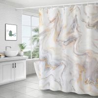 Marble Ripple shower curtains Abstract Striped Waterproof Bath Curtains for Bathroom home Decor modern Luxury bathroom curtain